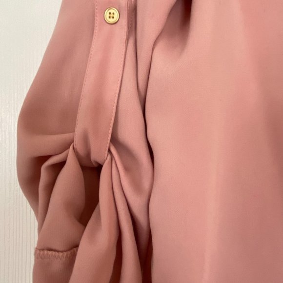 Lily Morgan Dusty Rose Long Sleeve Blouse Sz Medium - Picture 5 of 7